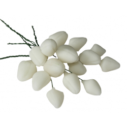 Kwiaty cukrowe dekoracja tort gałązka pąki biały